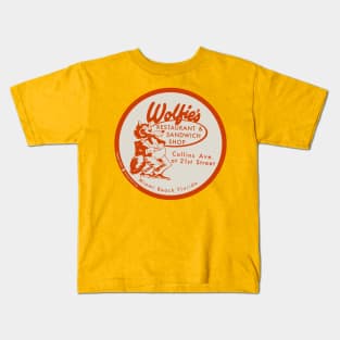 Vintage Wolfies Restaurant Miami Florida Ashtray Kids T-Shirt